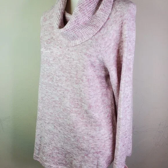 Style & Co. Womens Pink Blush Cowlneck Sweater PL - Picture 3 of 10